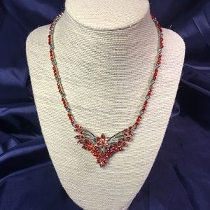 Red crystal necklace